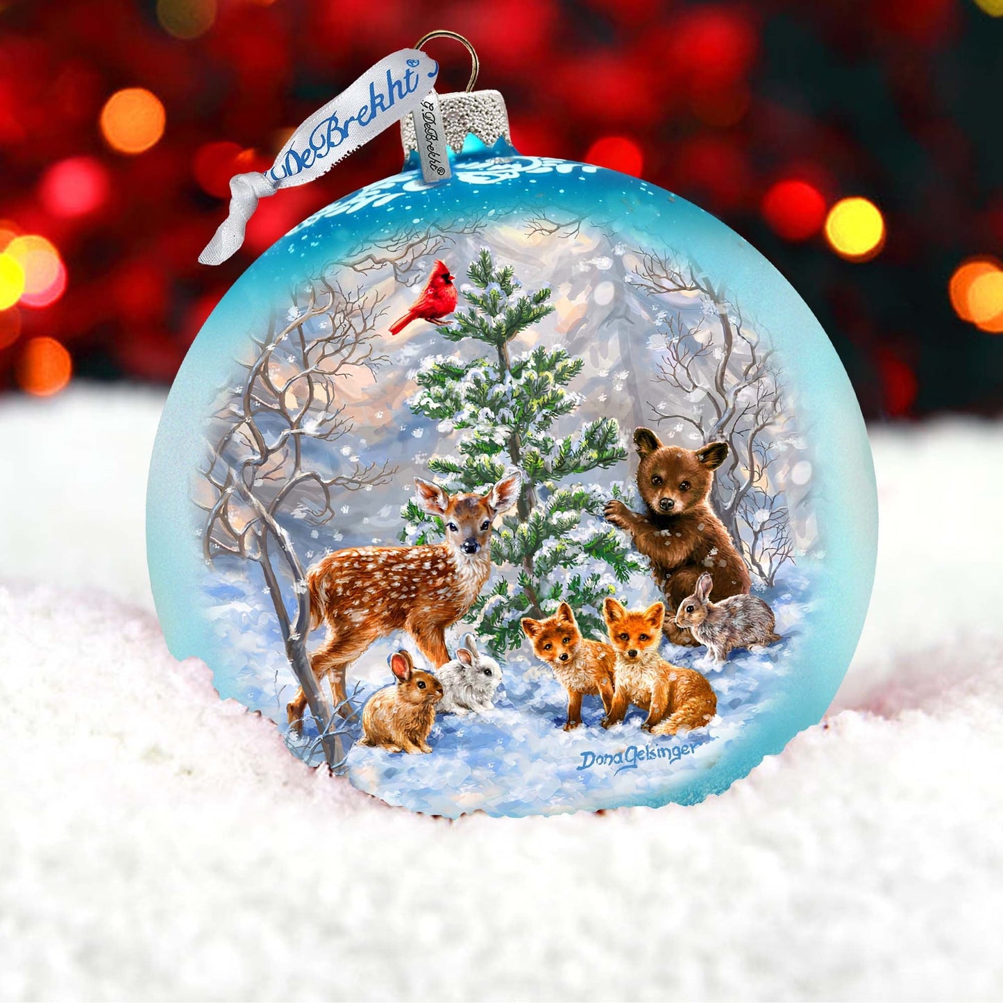 Forest Friends Lg Glass Ornament by D. Gelsinger - Christmas Decor - 73949