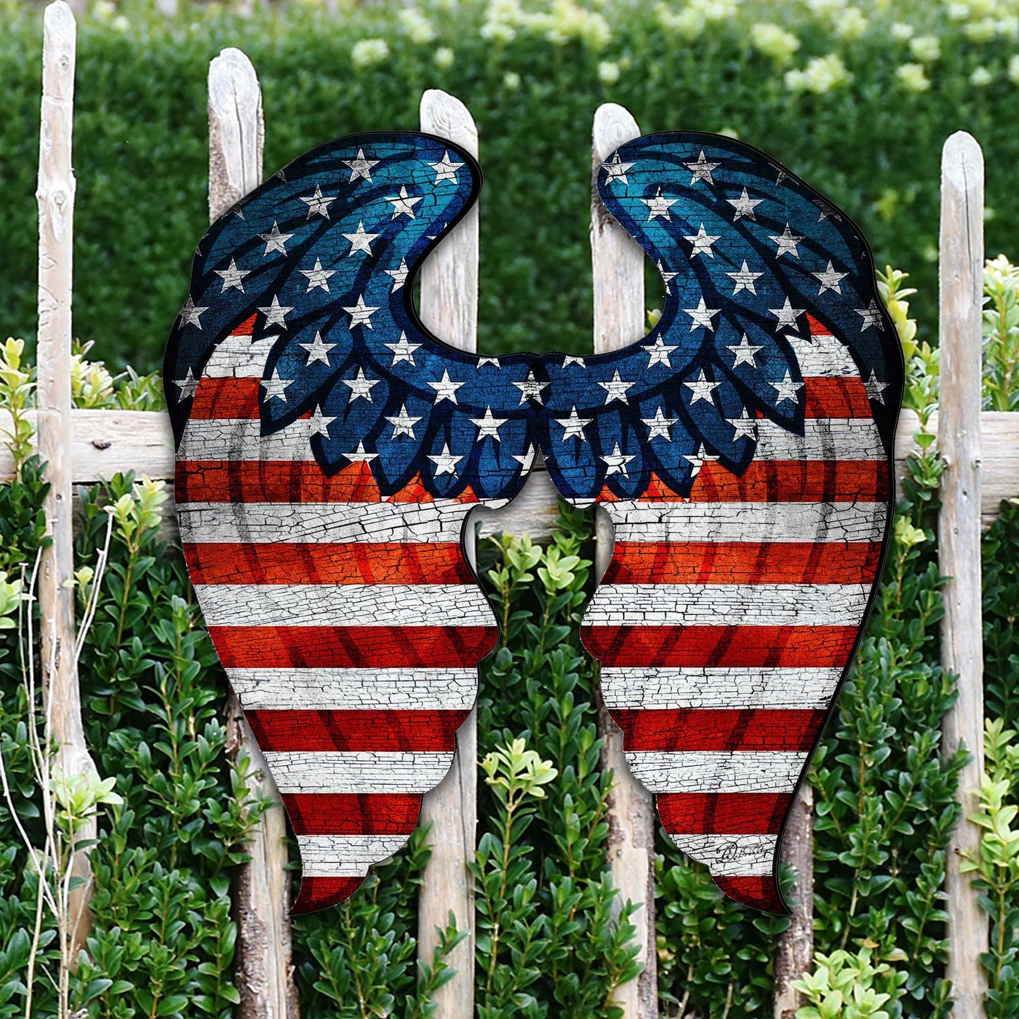 USA Wings Decorative Holiday Door Decor - American Christmas Decor - 8187131H