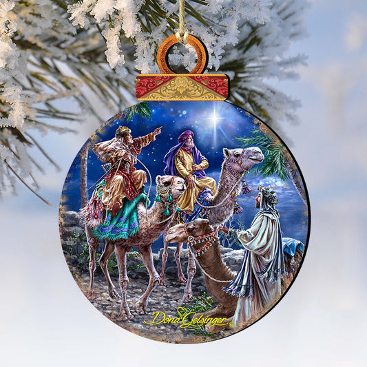 The Magic Wrap Wooden Ornaments by Gelsinger - Nativity Holiday Decor - 8021124-1810