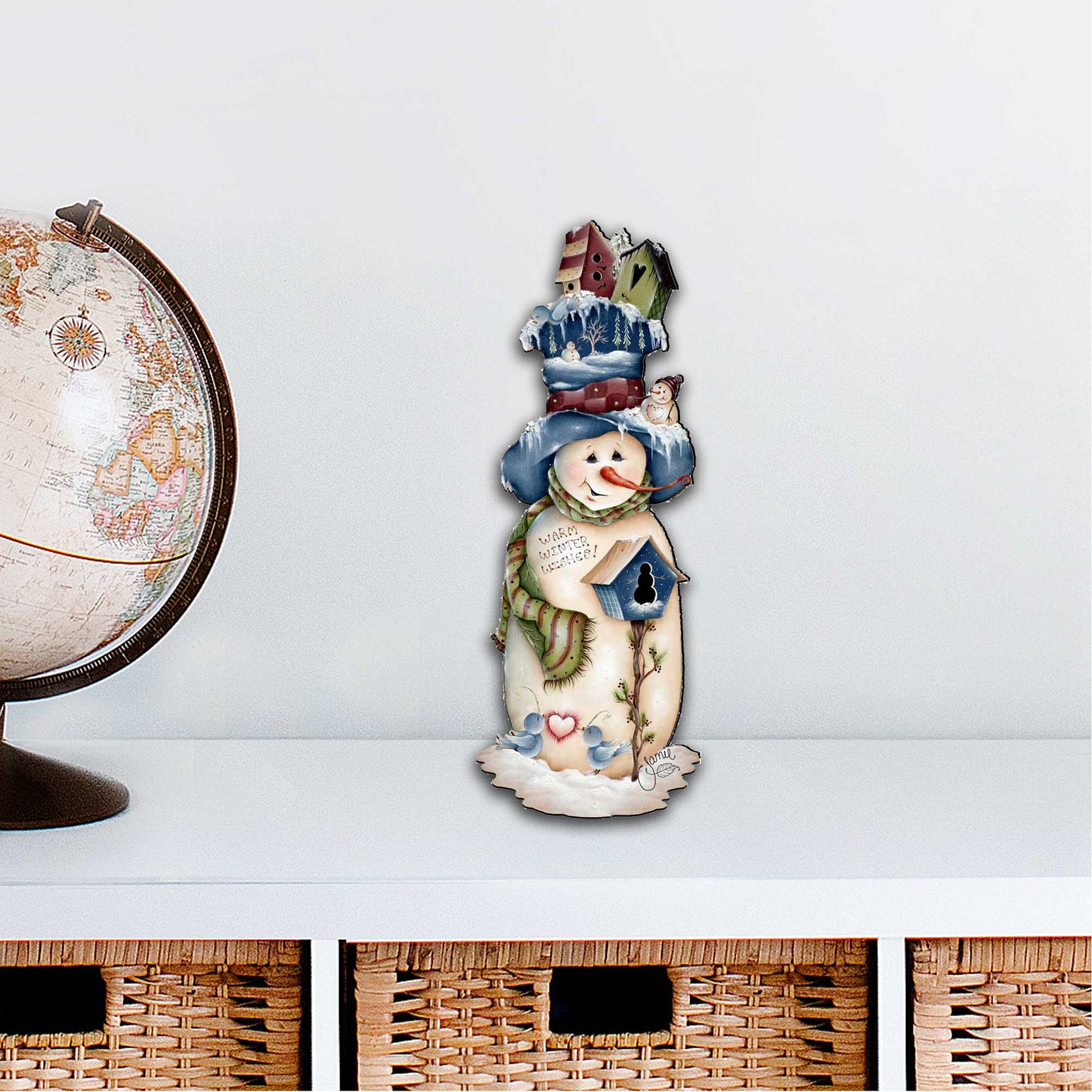 Freezing Frank Christmas Door Decor by Jamie Mills-Price - Christmas Santa Snowman Decor - 8457515H