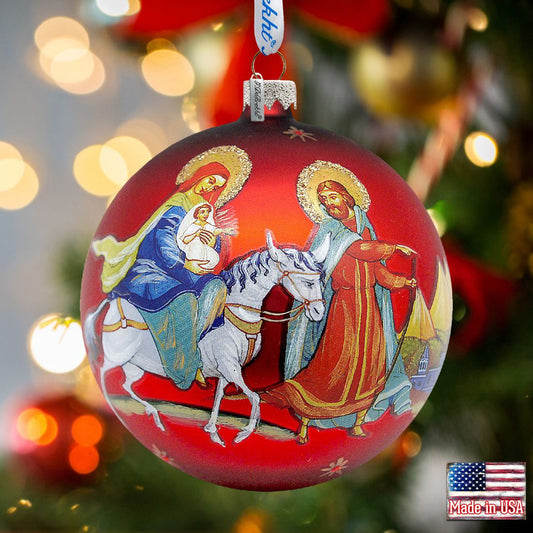 Nativity Ball Glass Ornament by G. DeBrekht - Nativity Holiday Decor - 73213