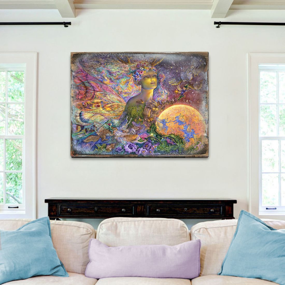 Titania Fantasy Wooden Wall Art by Josephine Wall - Fantasy Decor - 852112-JW