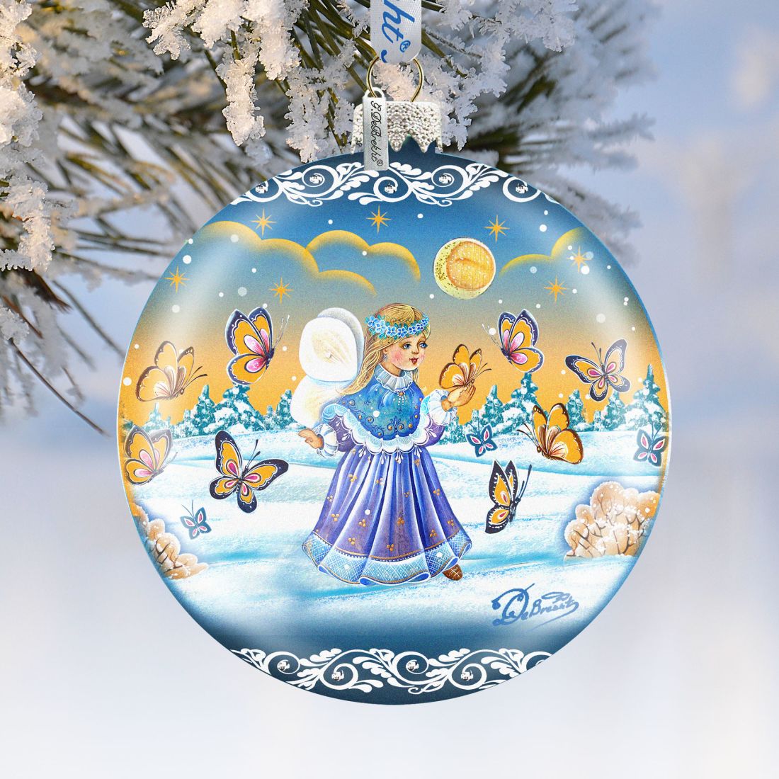 Butterfly Fairy Glass Ornament Limited Edition by G. DeBrekht - Christmas Decor - 73848