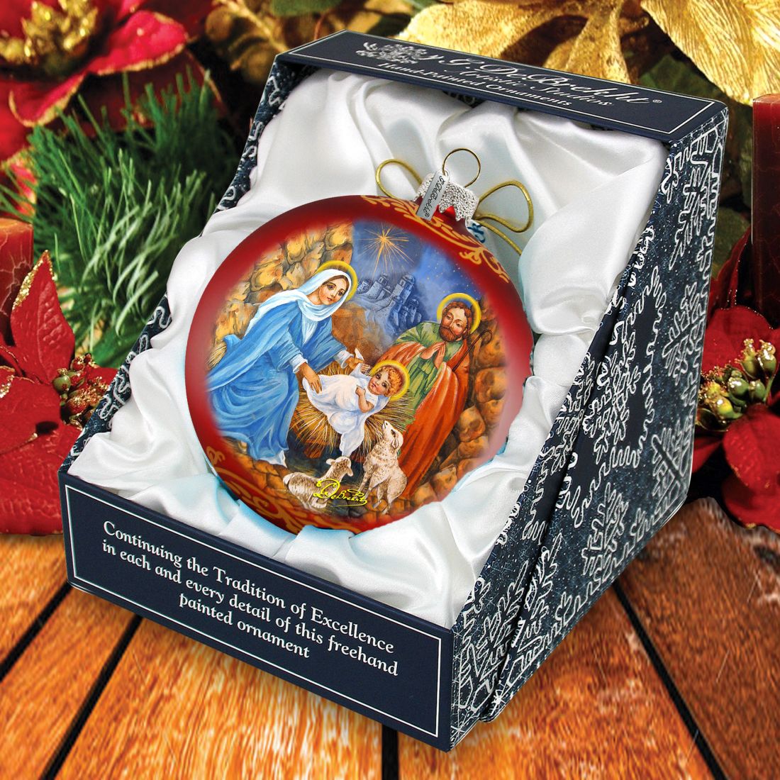 The Lamb of God Glass Ornament Limited Edition by G. DeBrekht - Nativity Holiday Decor - 73902