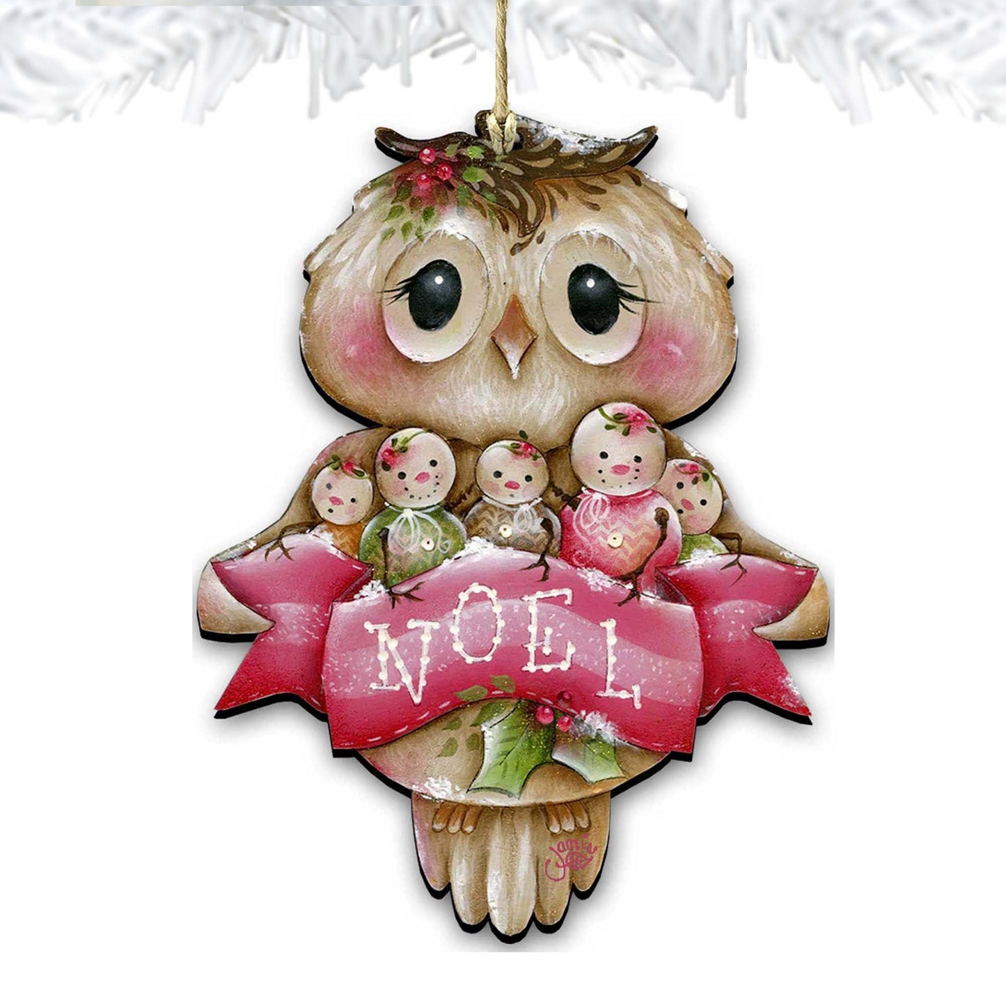 Owl, You Need Is Love Wooden Ornaments by Jamie Mills-Price - Christmas Decor - 8457509