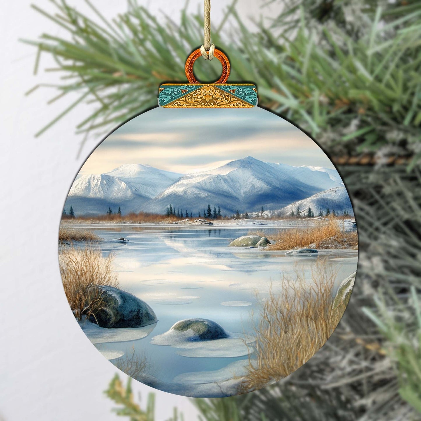 Alaskan Harmony Wooden Ornaments by G.Debrekht - Wildlife Holiday Decor - 870075
