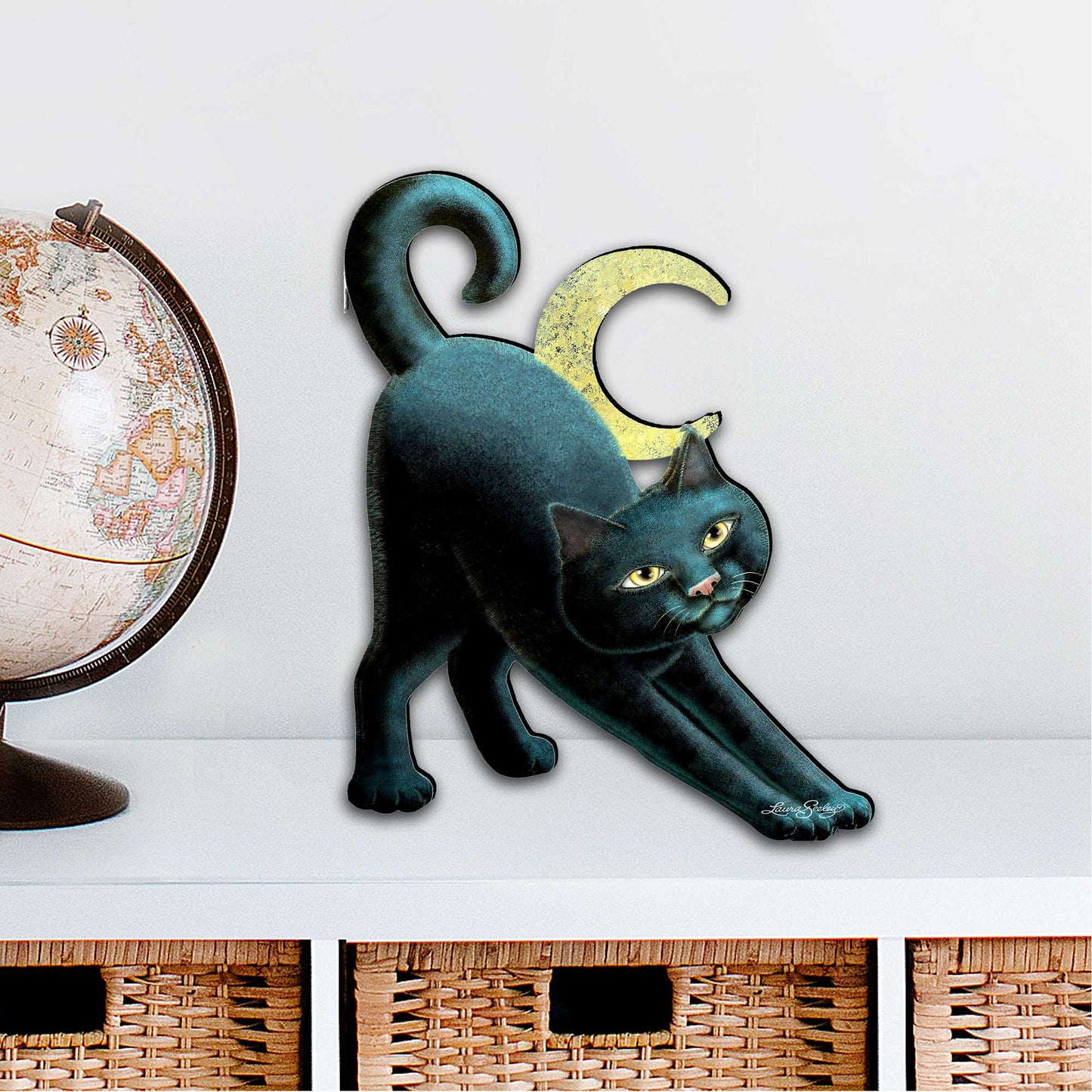 Spooky Halloween Cat Door Decor by Laura Seeley - Thanksgiving Halloween Decor - 8512054H