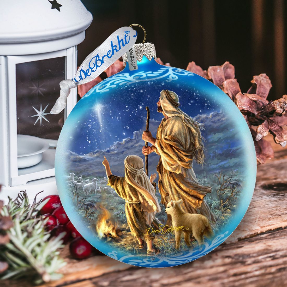 Shepherds Glass Ornament Limited Edition by D. Gelsinger - Nativity Holiday Décor - 73896-1838