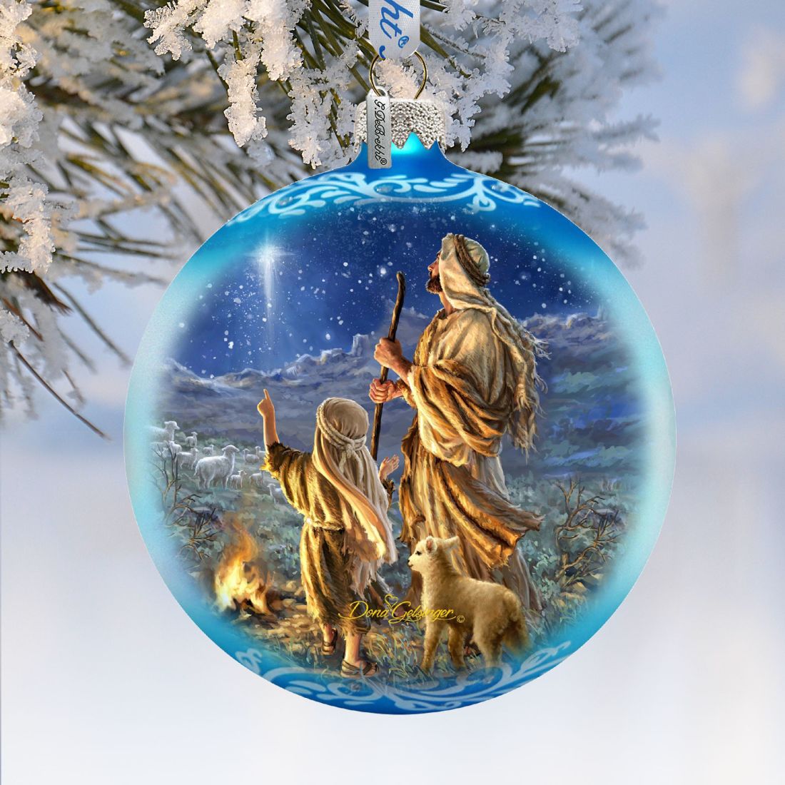 Shepherds Glass Ornament Limited Edition by D. Gelsinger - Nativity Holiday Décor - 73896-1838