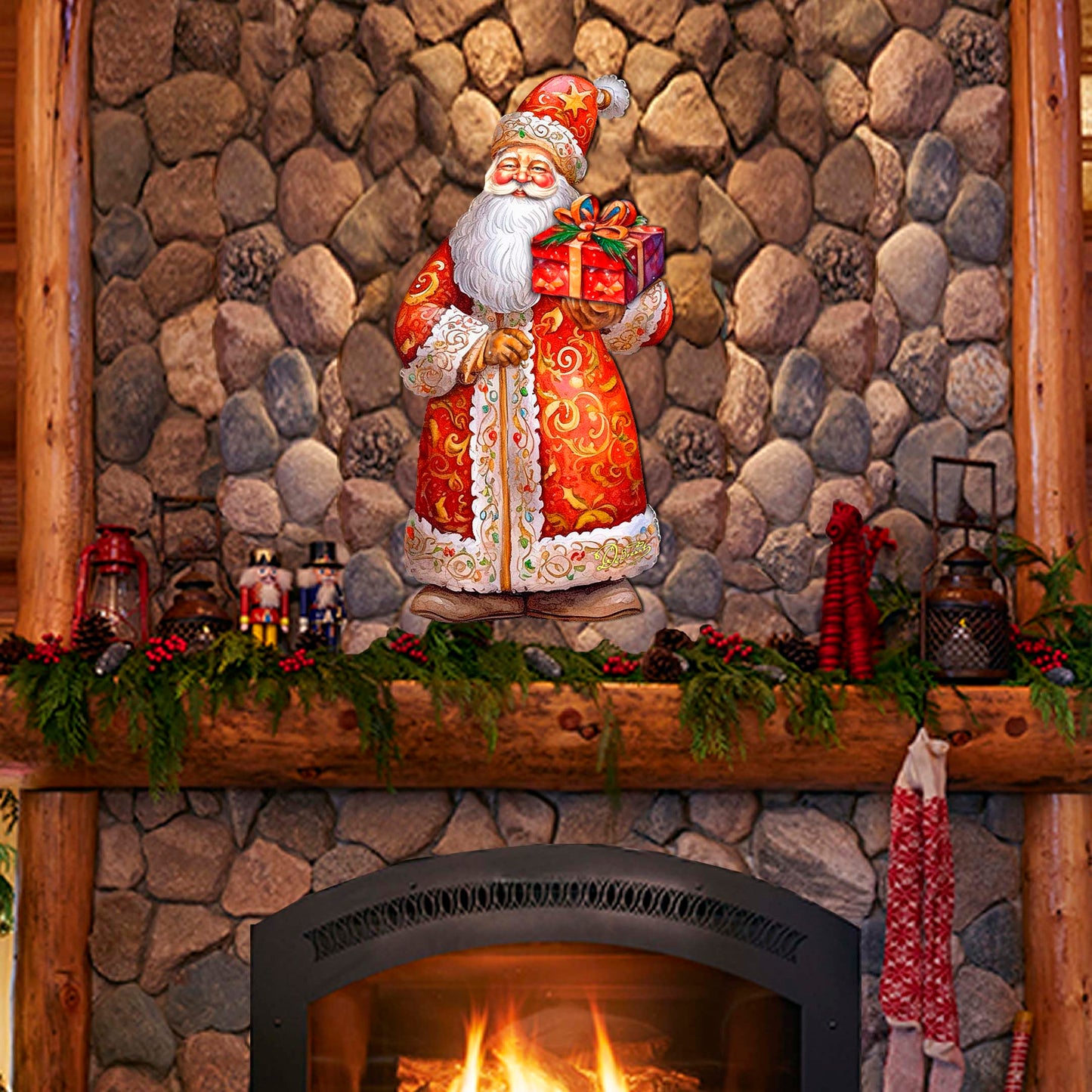 St. Nick's Gift Holiday Door Decor by G. Debrekht - Christmas Santa Snowman Decor - 8691410H