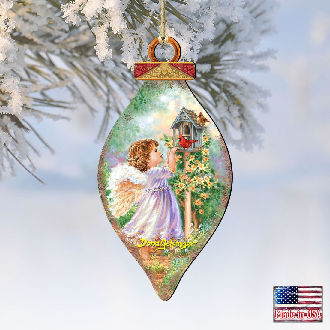 Angels Are Near Wooden Ornaments by Gelsinger - Nativity Holiday Decor - 8041150-DG
