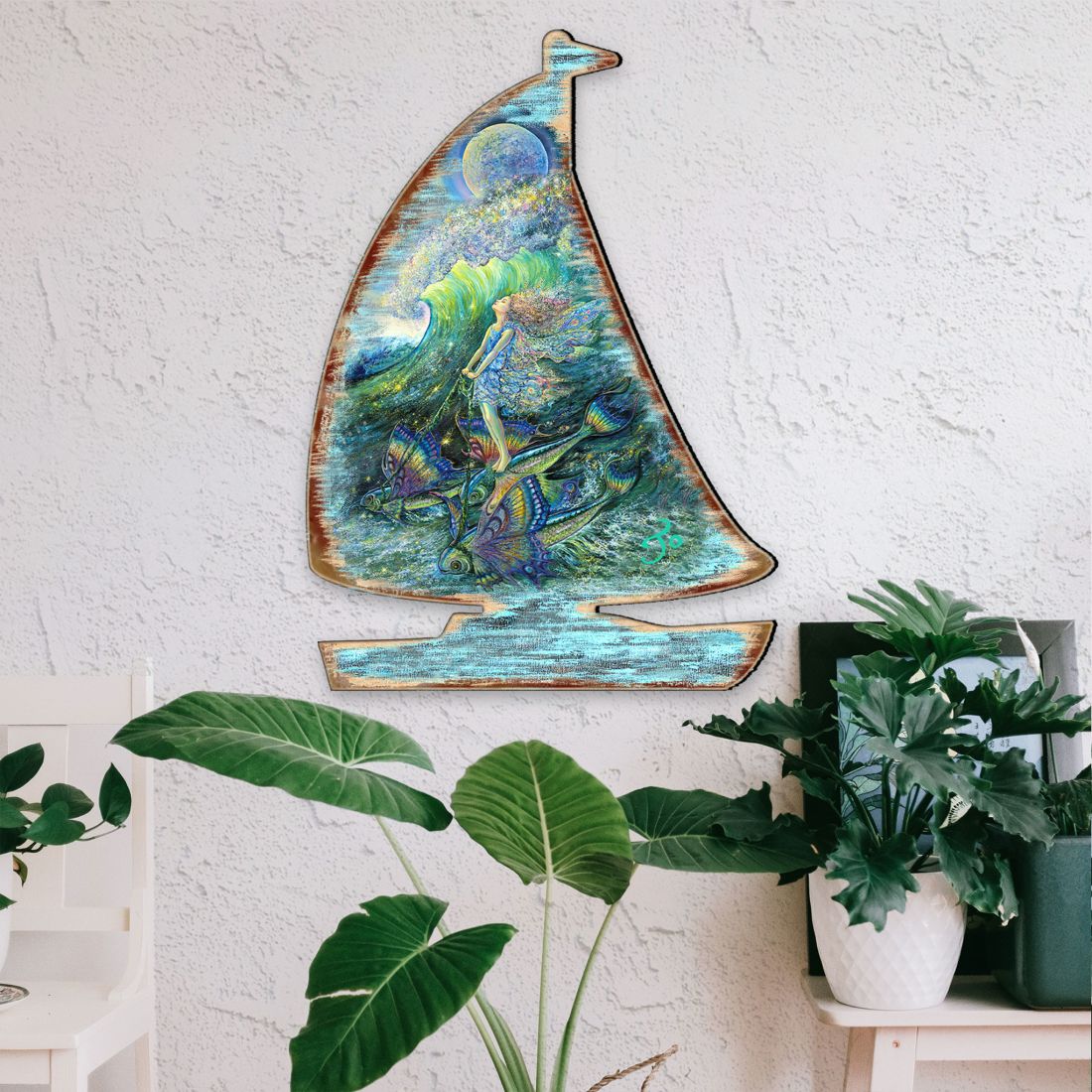 Surfers Dream Coastal Outdoor Decor by Josephine Wall - Coastal Sea-Life Decor - 8472103F-JW