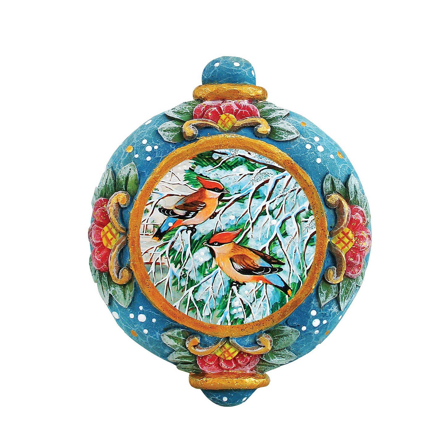 Cardinal Companions Sculpted Hand-Painted Christmas Ornament by G. DeBrekht - Wildlife Holiday Decor - 6102418