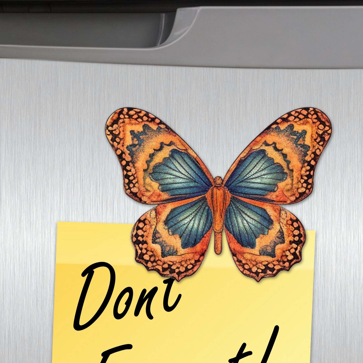 Summer Butterfly Decorative Wooden Magnets Set of 6 by G. Debrekht - Wildlife Decor - 8090012-1G-S6