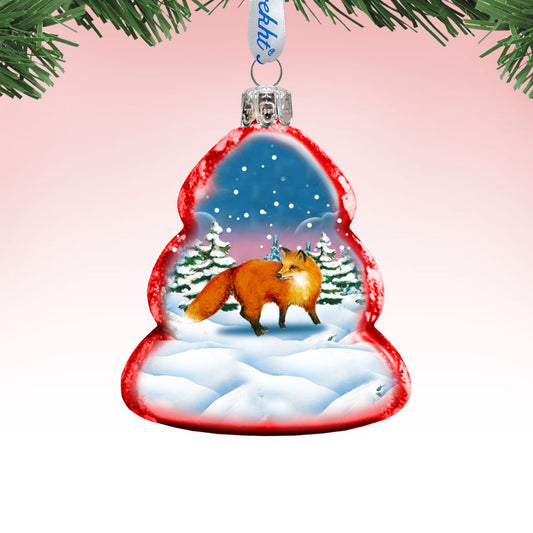 Fox Mercury Glass Ornament by G. DeBrekht - Wildlife Holiday Décor - 771029