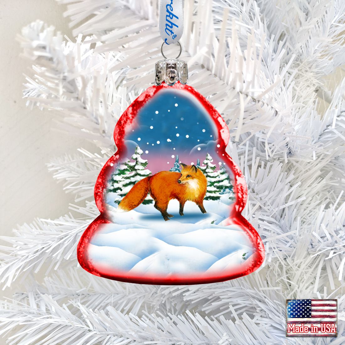 Fox Mercury Glass Ornament by G. DeBrekht - Wildlife Holiday Décor - 771029