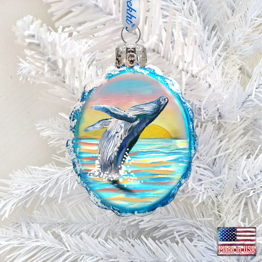 Humpback Mercury Glass Ornament by G. DeBrekht - Wildlife Holiday Décor - 771049-777389