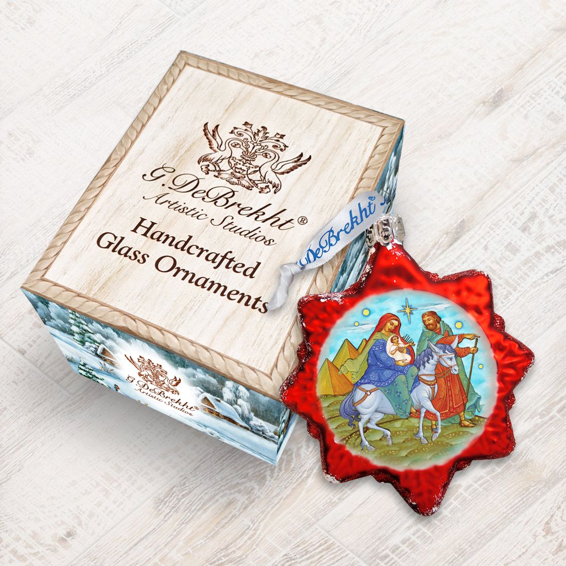 Nativity Mercury Glass Ornament by G. DeBrekht - Nativity Holiday Décor - 772021