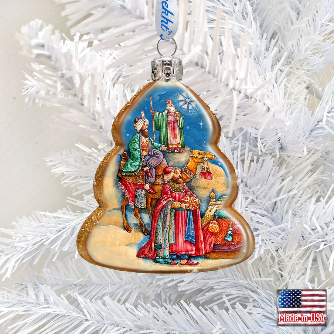 Three Kings Mercury Glass Ornament by G. DeBrekht - Nativity Holiday Décor - 772073