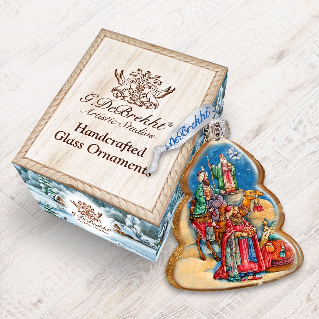 Three Kings Mercury Glass Ornament by G. DeBrekht - Nativity Holiday Décor - 772073