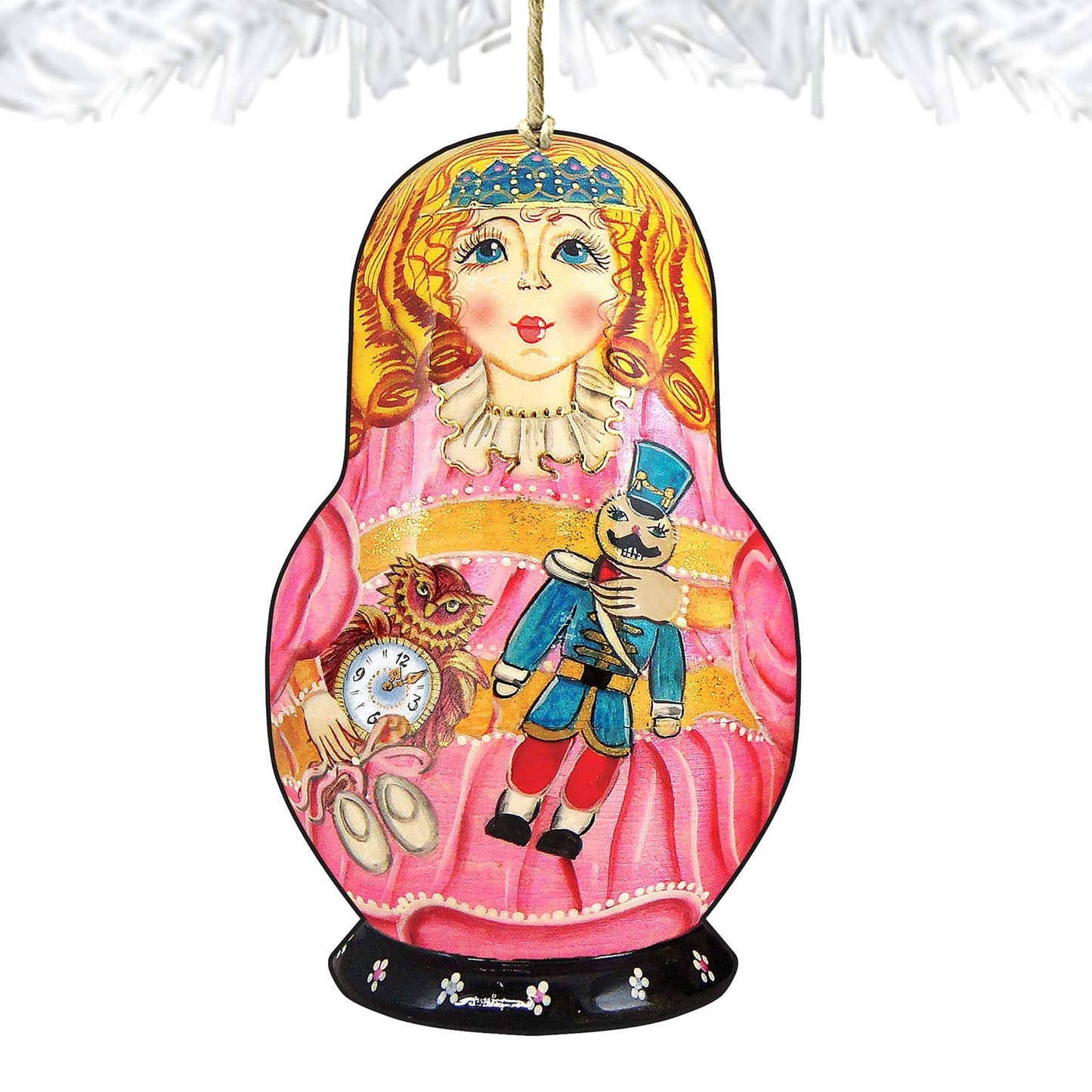 Clara Nutcracker Matreshka Wooden Ornaments by G. DeBrekht - Christmas Decor - 8115152
