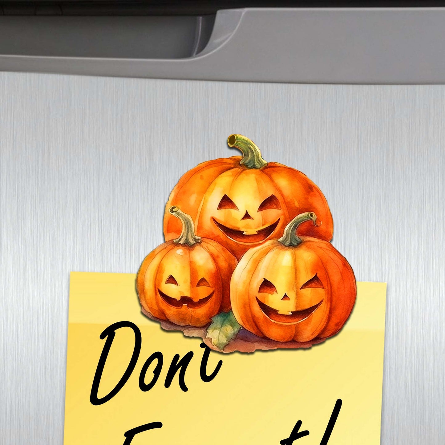 Spooky Pumpkins Decorative Wooden Magnets Set of 6 by G. Debrekht - Halloween Decor - 8090019G-S6