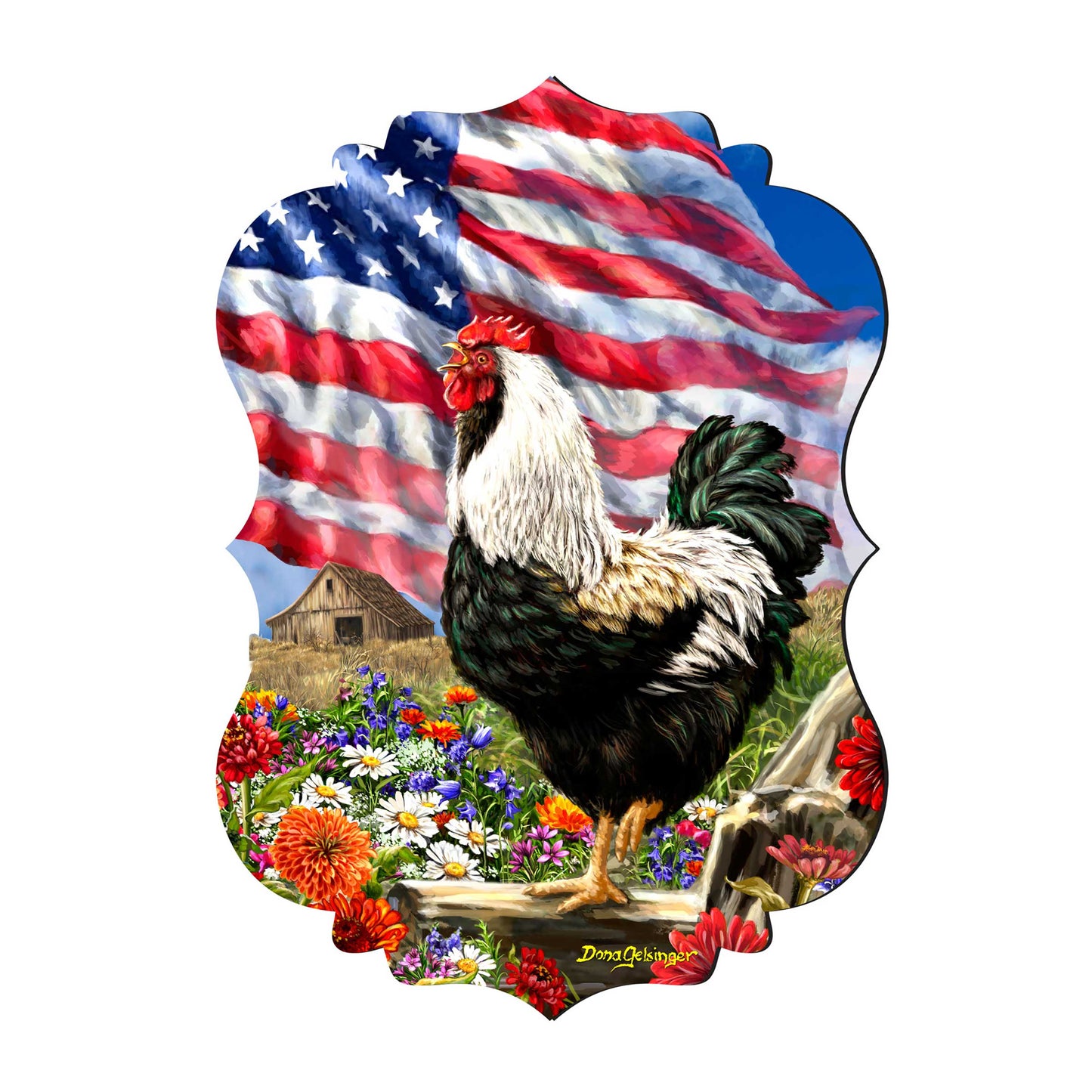 Morning in America Holiday Door Decor by D. Gelsinger - American Christmas Decor - 8467104H-DG