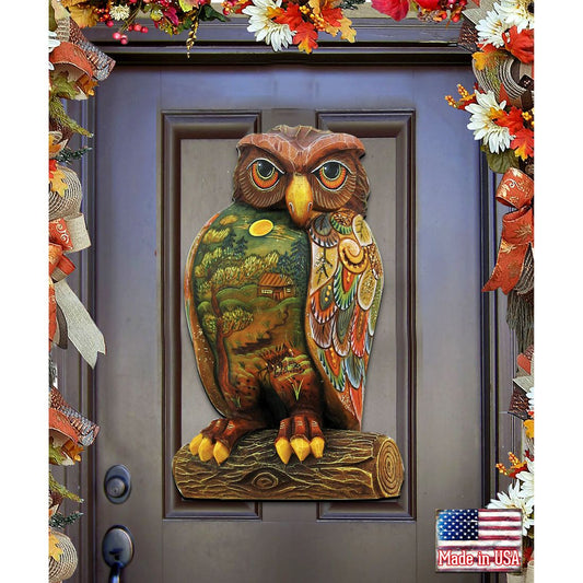 Owl Halloween Door Decor by G. DeBrekht - Thanksgiving Halloween Decor - 8158912H