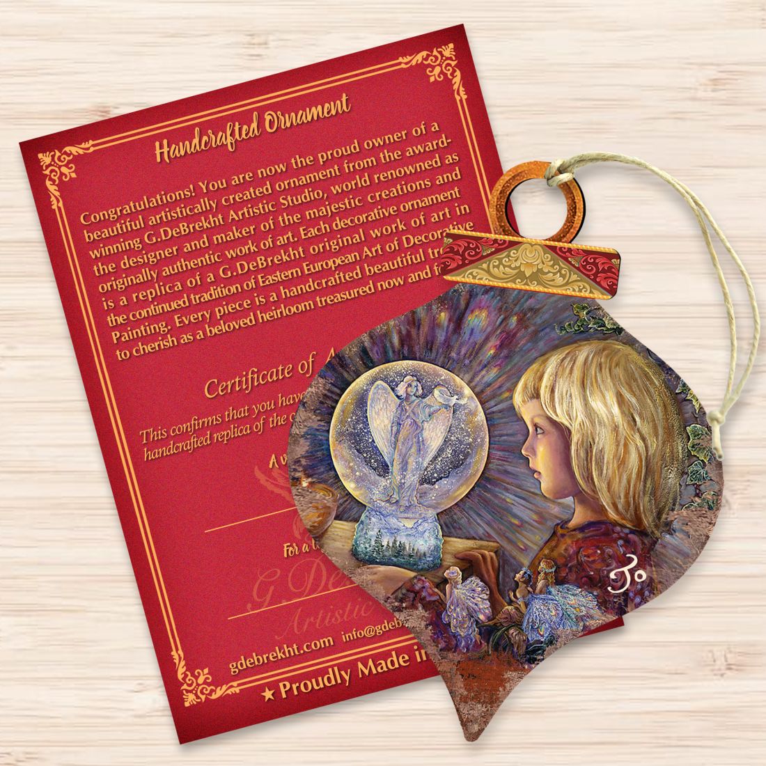 Fairy Wooden Ornaments by Josephine Wall - Christmas Decor - 845619-JW