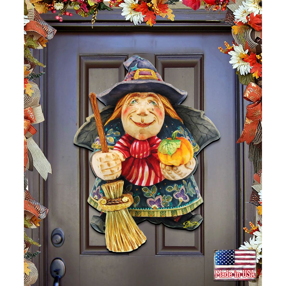 Witch Halloween Door Decor by G. DeBrekht - Thanksgiving Halloween Decor - 8158412H