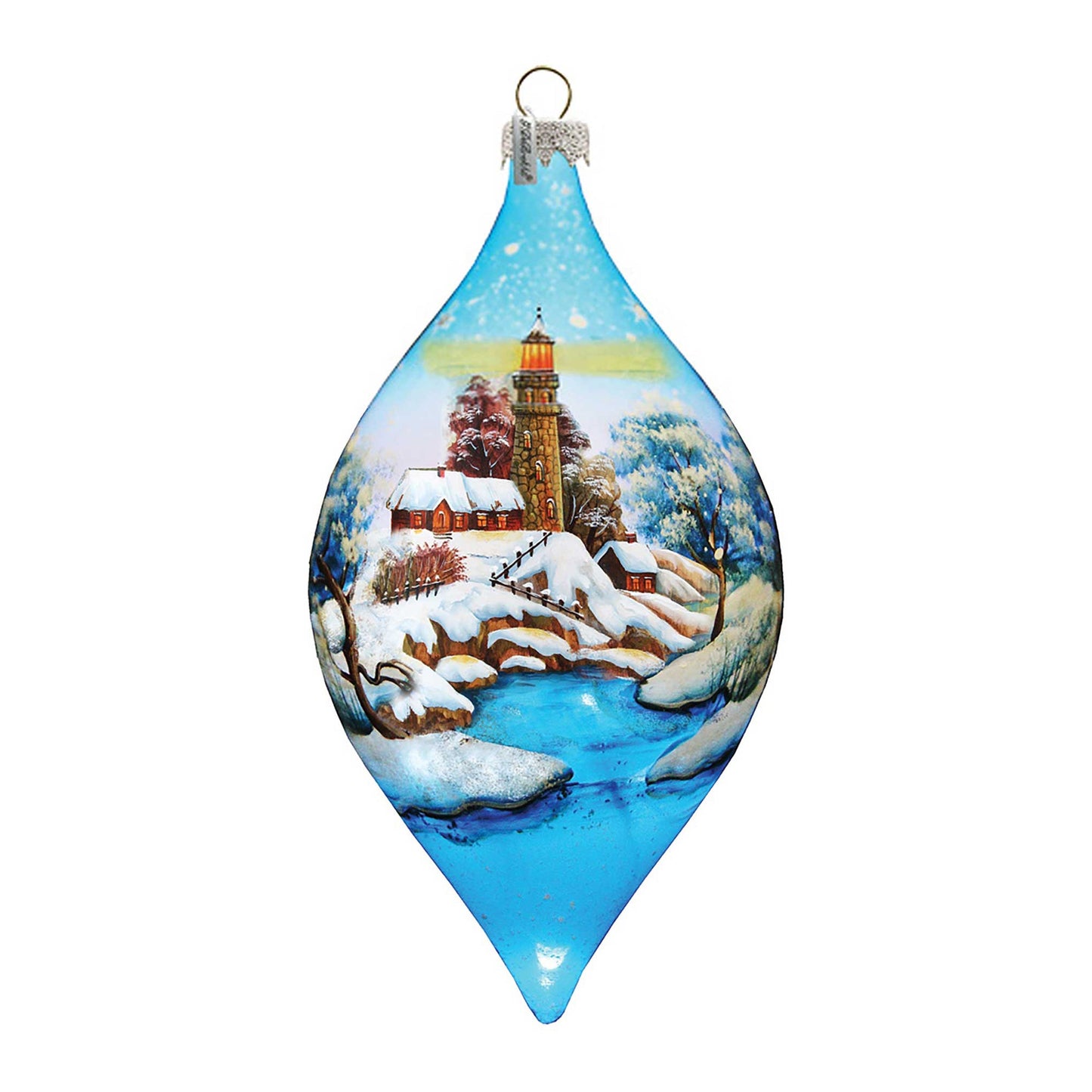 Winter House Glass Ornament by G. DeBrekht - Christmas Decor - 74174