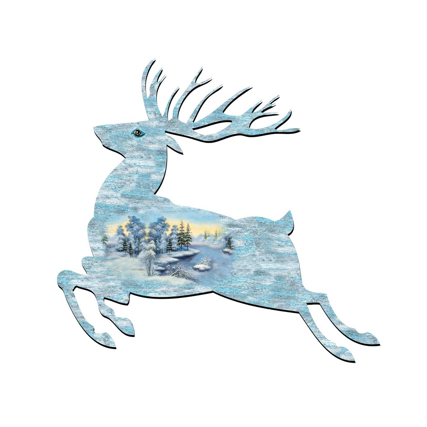Prancing Deer Wildlife Door Decor - G. DeBrekht - Wildlife Holiday Decor - 8198211-1H