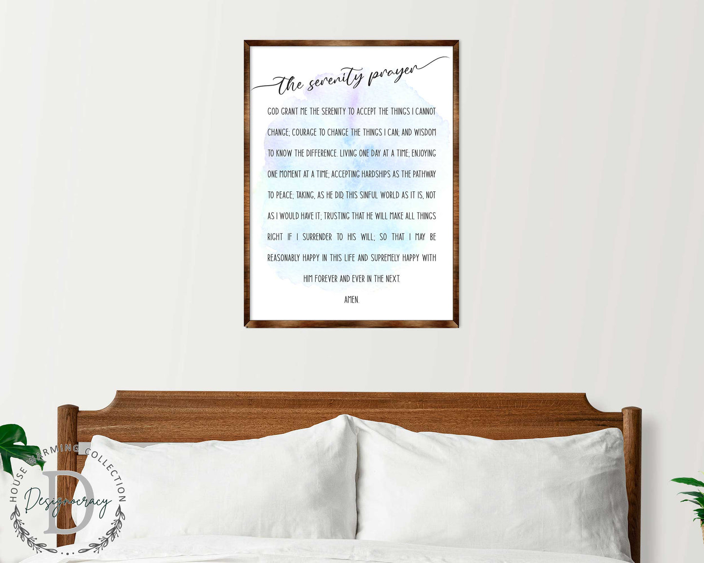 The Serenity Prayer - Wooden Kitchen blessing - God grant me the serenity - Contemporary decor - Religious wall art - Nursery wall art - 310340