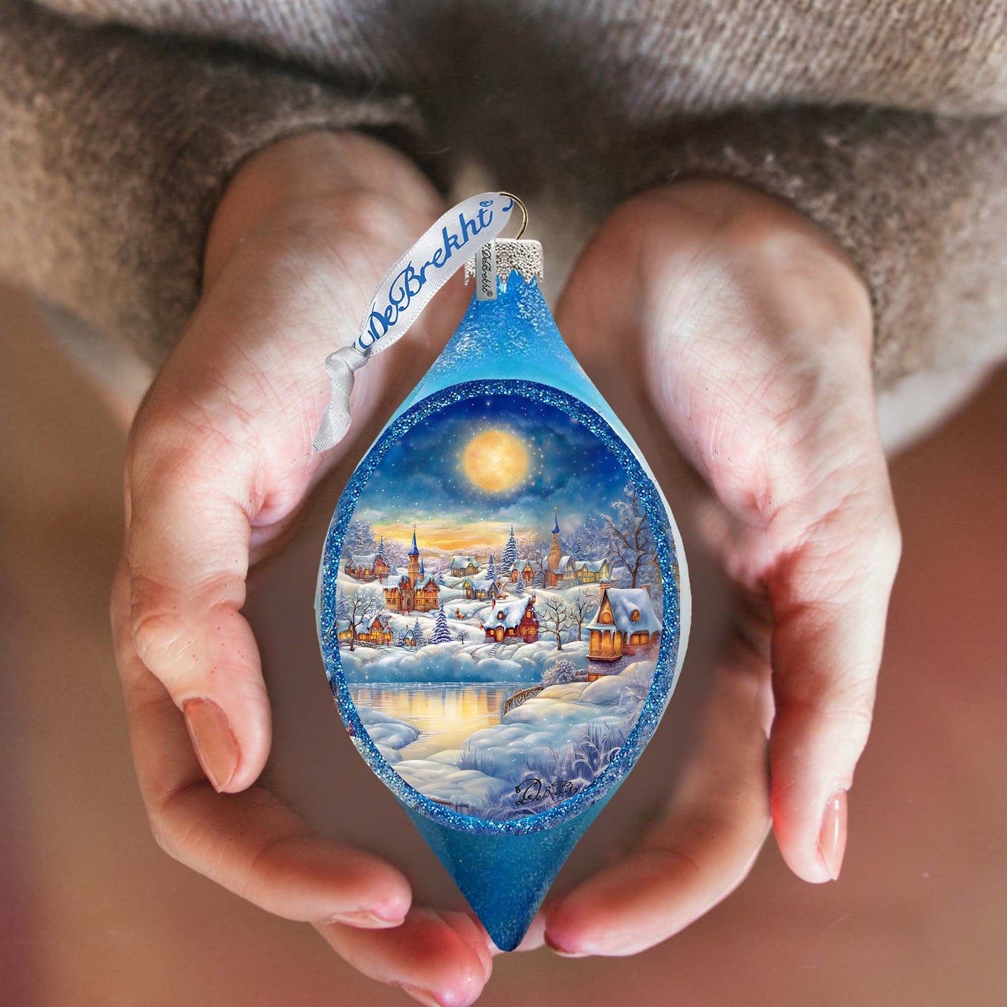 Magic Christmas Night Drop Glass Ornament by G. Debrekht - Christmas Decor - 757-048