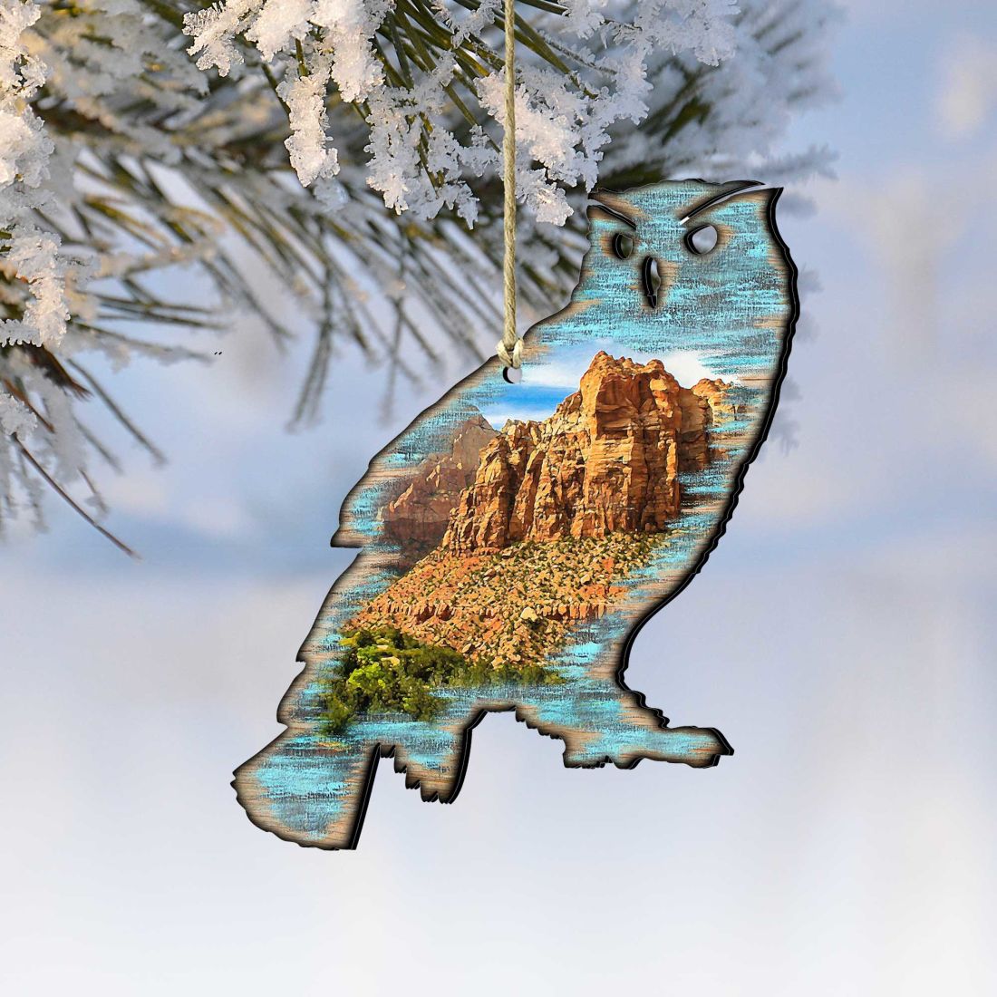 Owl Wooden Ornaments by Nature Wonders - Wildlife Holiday Decor - 8198161