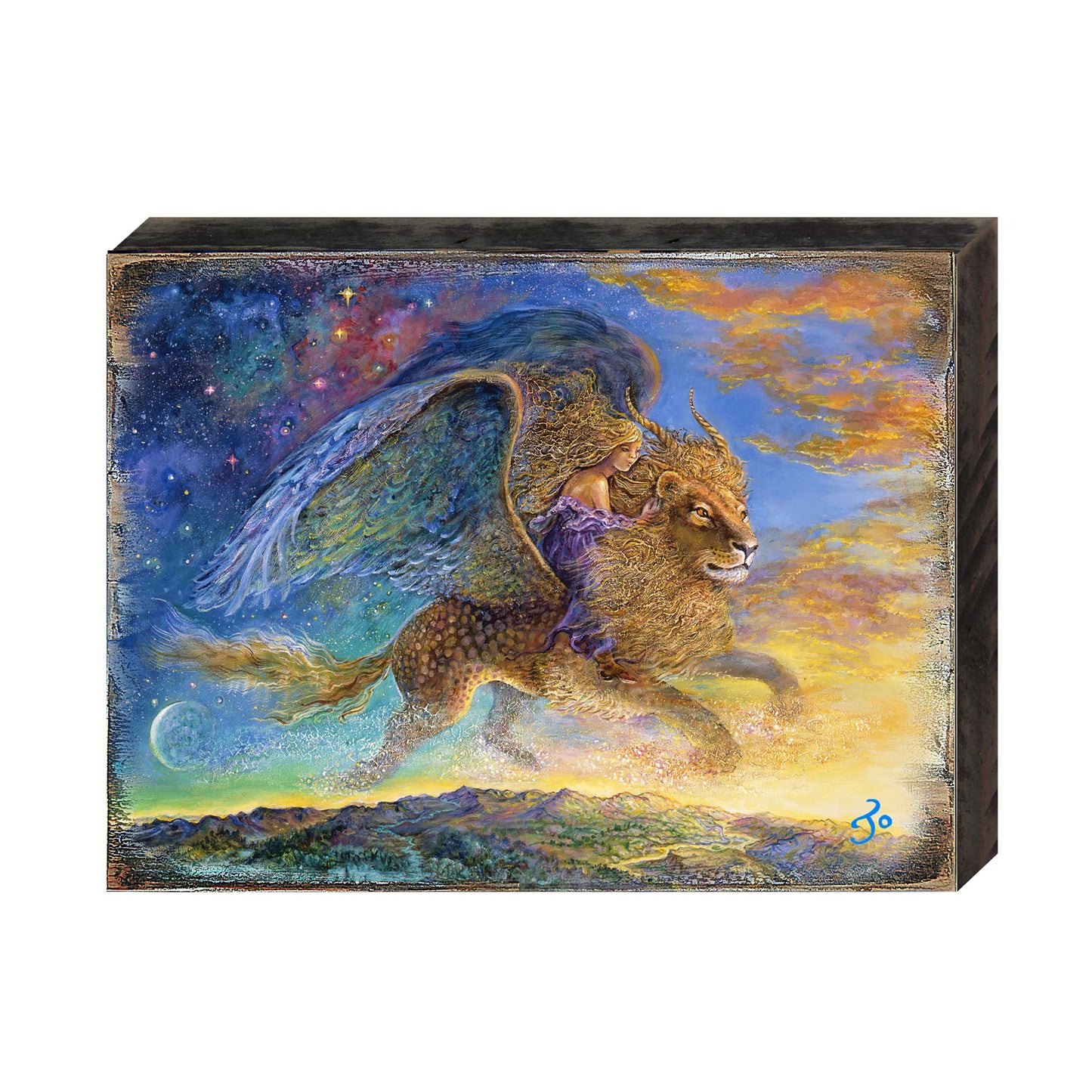 Where Are We Going My Lovely Fantasy Wooden Wall Art by Josephine Wall - Fantasy Decor - 852142-JW