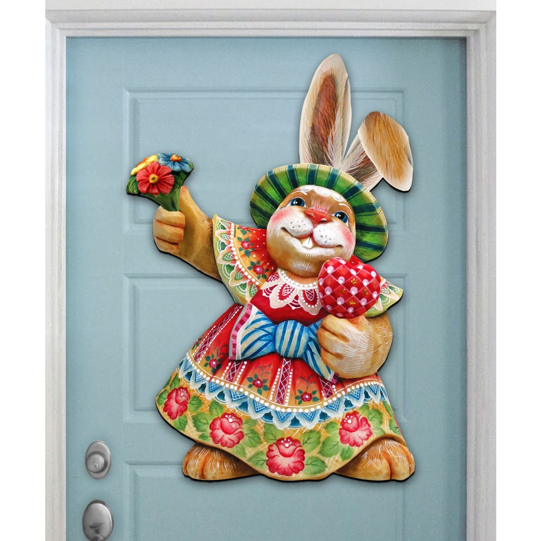 Easter Mommy Bunny Door Decor by G. DeBrekht - Easter Spring Decor - 8154421H