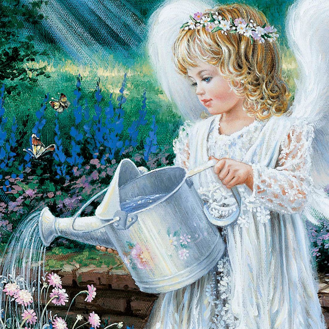 An Angel's Gift Wooden Wall Art by D. Gelsinger - Nativity Holiday Decor - 95661B-9708