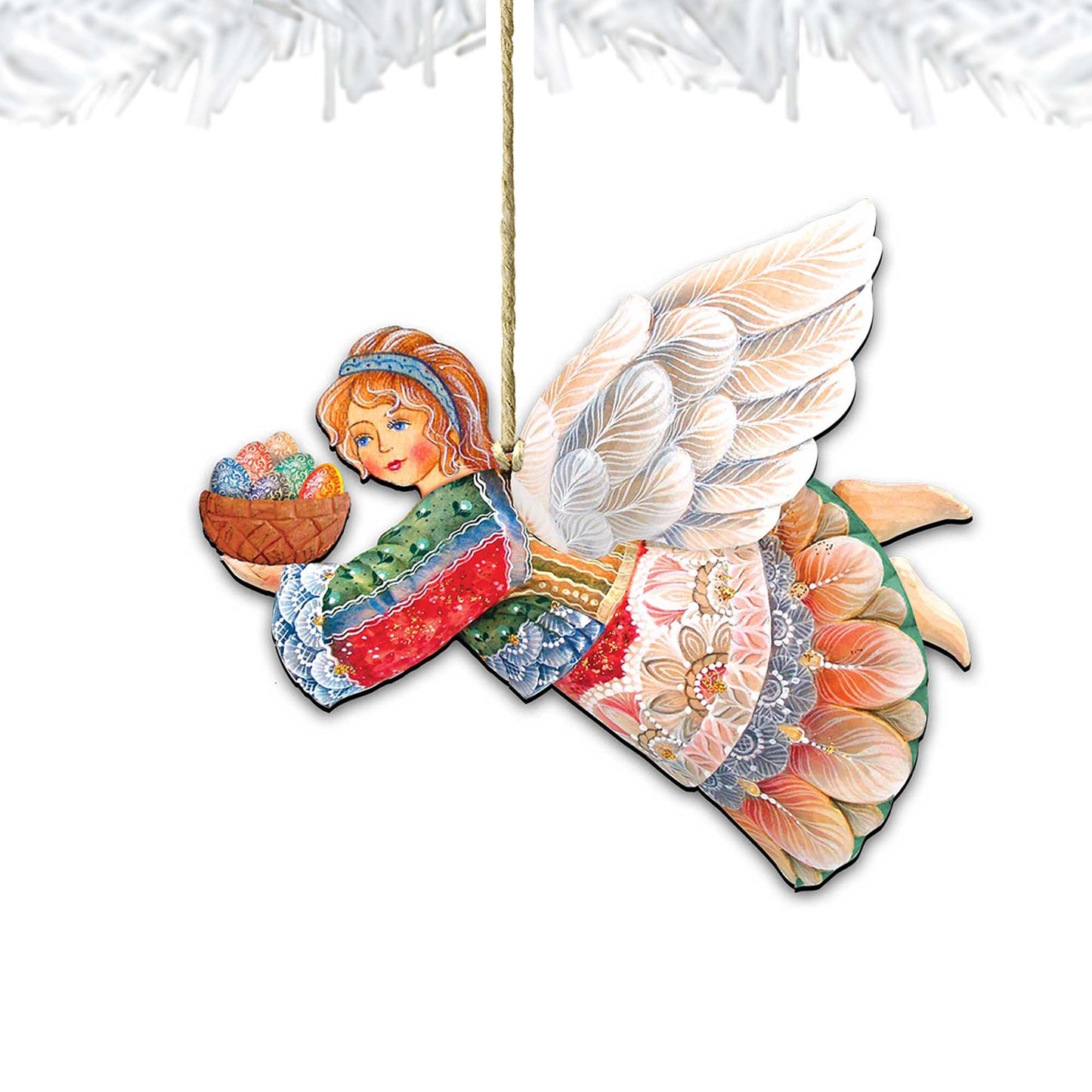 Flying Easter Angel Wooden Ornaments by G. DeBrekht - Easter Spring Decor - 8154154