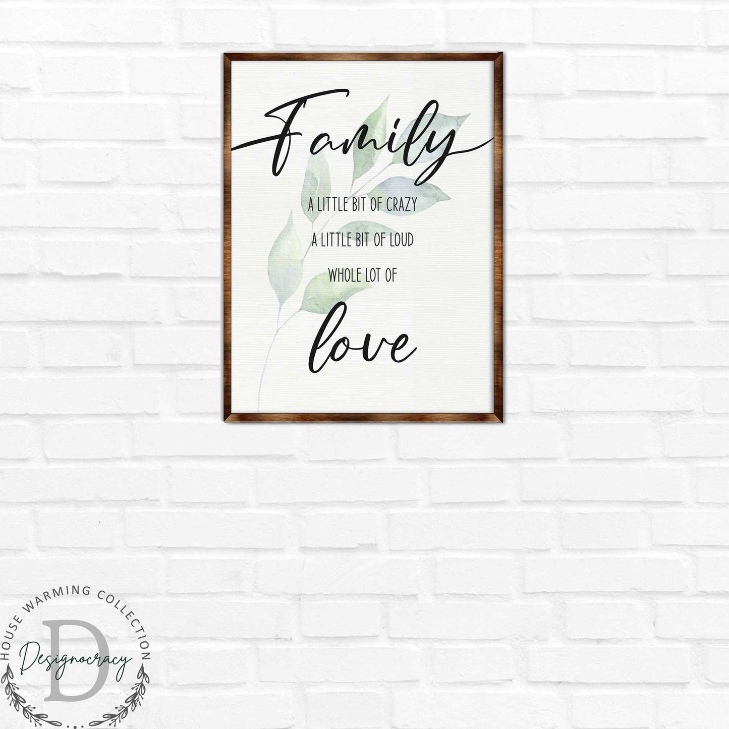 Family Love - Crazy, love, loud - Wooden Wall art - Contemporary decor - Living room Sign - Farmhouse decor - 310346