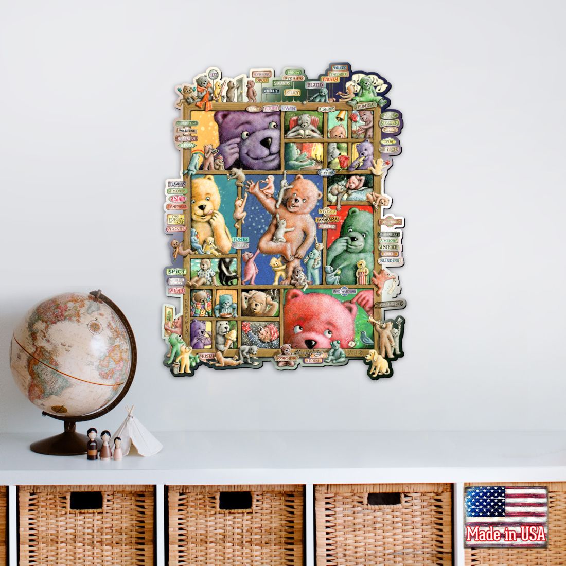 Your Five Senses Whimsical Wall Art by Laura Seeley - Love Family Kids Decor - 8513012-LS