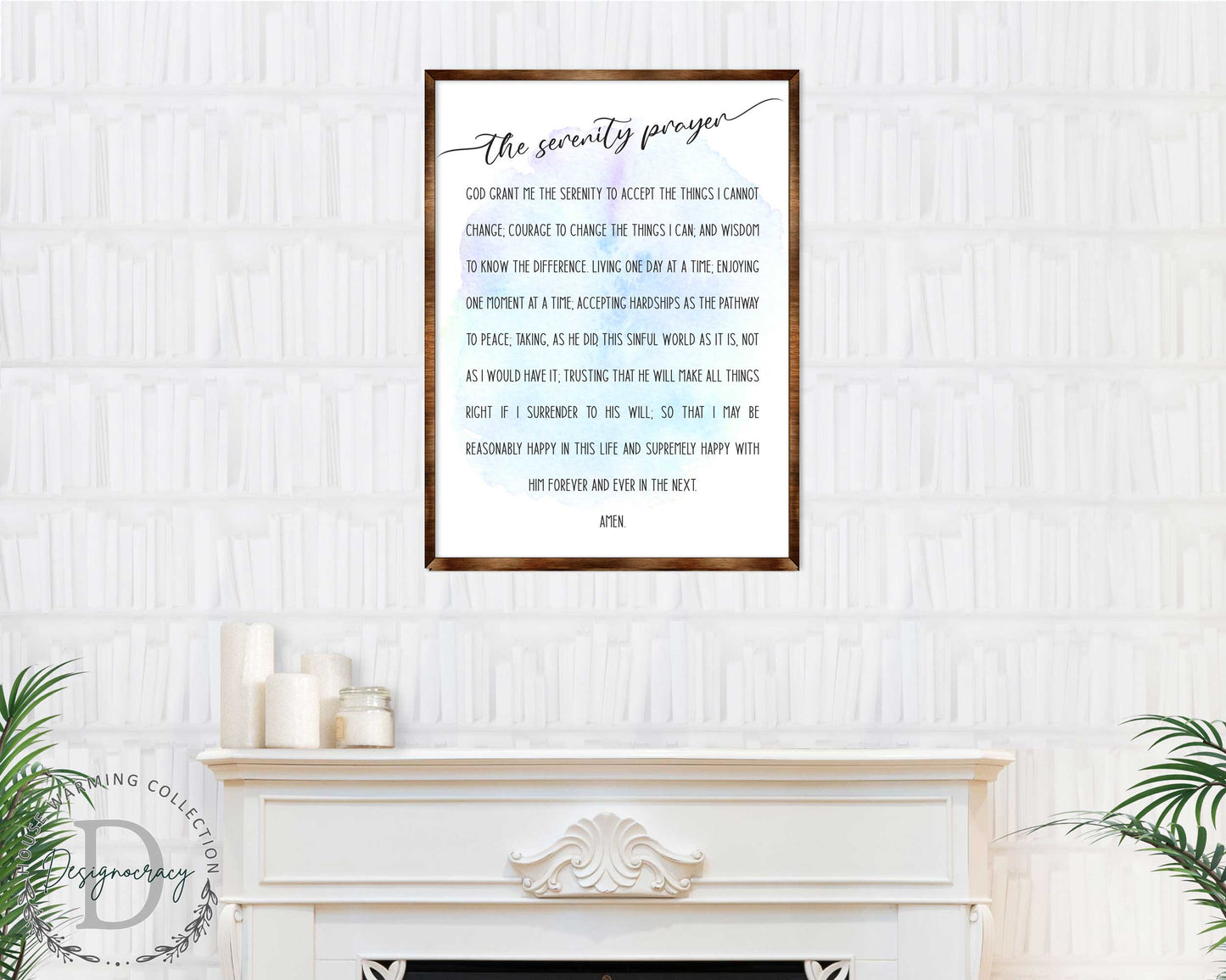 The Serenity Prayer - Wooden Kitchen blessing - God grant me the serenity - Contemporary decor - Religious wall art - Nursery wall art - 310340