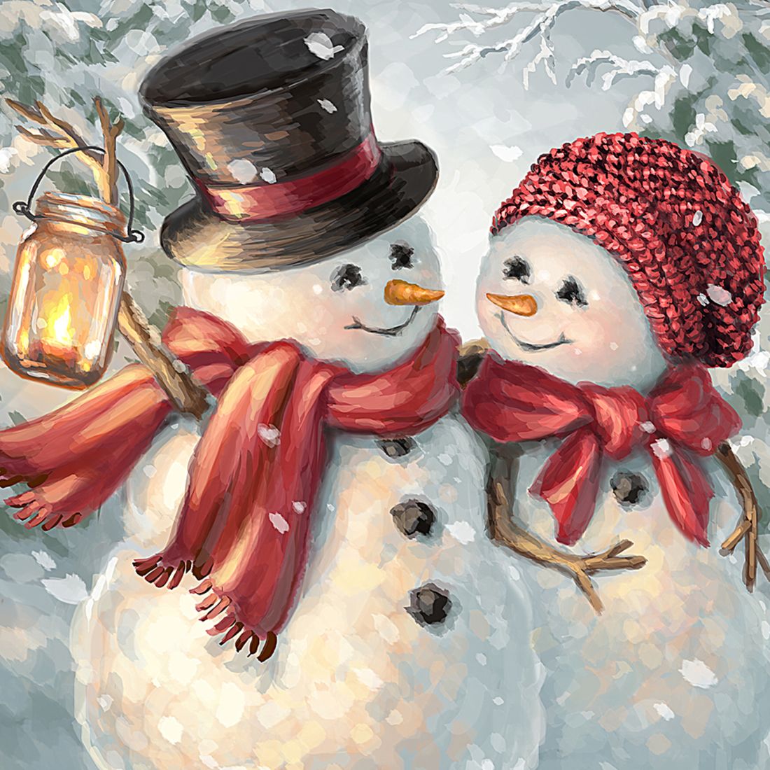 Snow Much in Love Art Wooden Wall Art by D. Gelsinger - Christmas Santa Snowman Decor - 95603B-1708