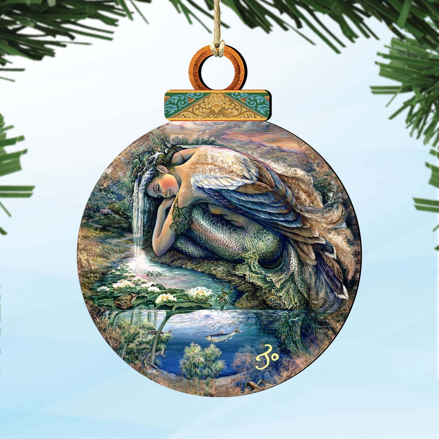 Mer Angel Wooden Ornaments by Josephine Wall - Designocracy - 8451181-JW