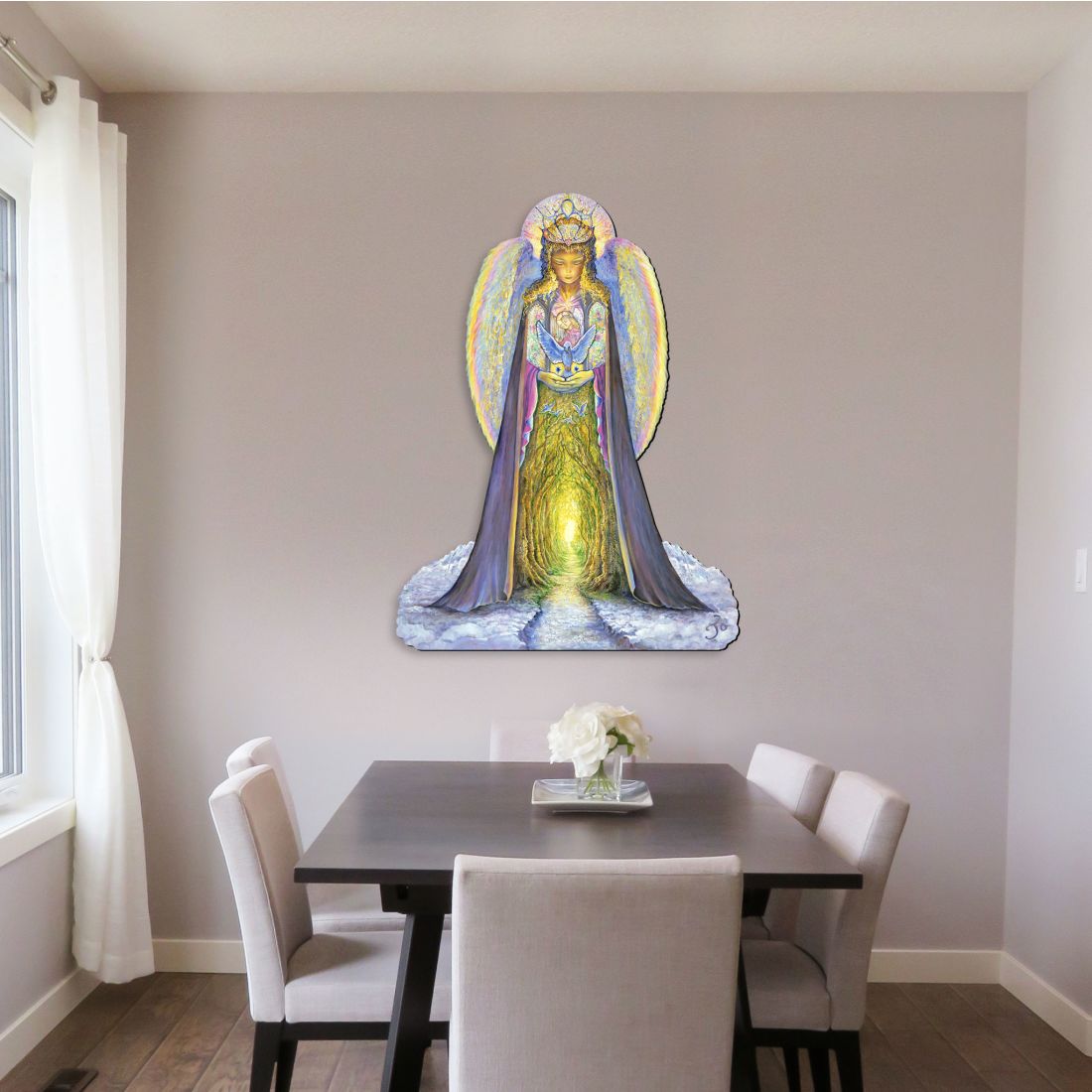 The Angel and The Blue Cat Oversized Decor by Josephine Wall - Christmas Decor - 845623H-JW