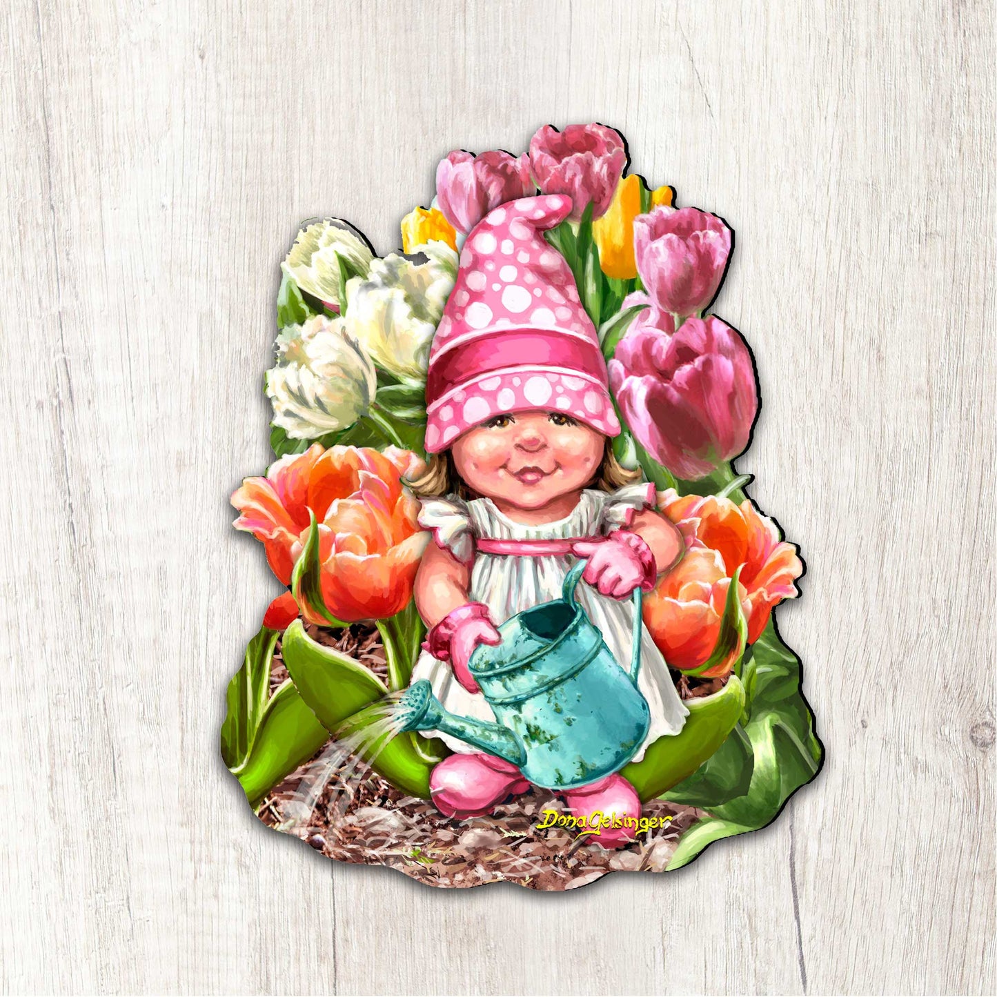 Blossom Gnome Easter Wreath Door Decor by D. Gelsinger - Easter Spring Decor - 8461063H-DG