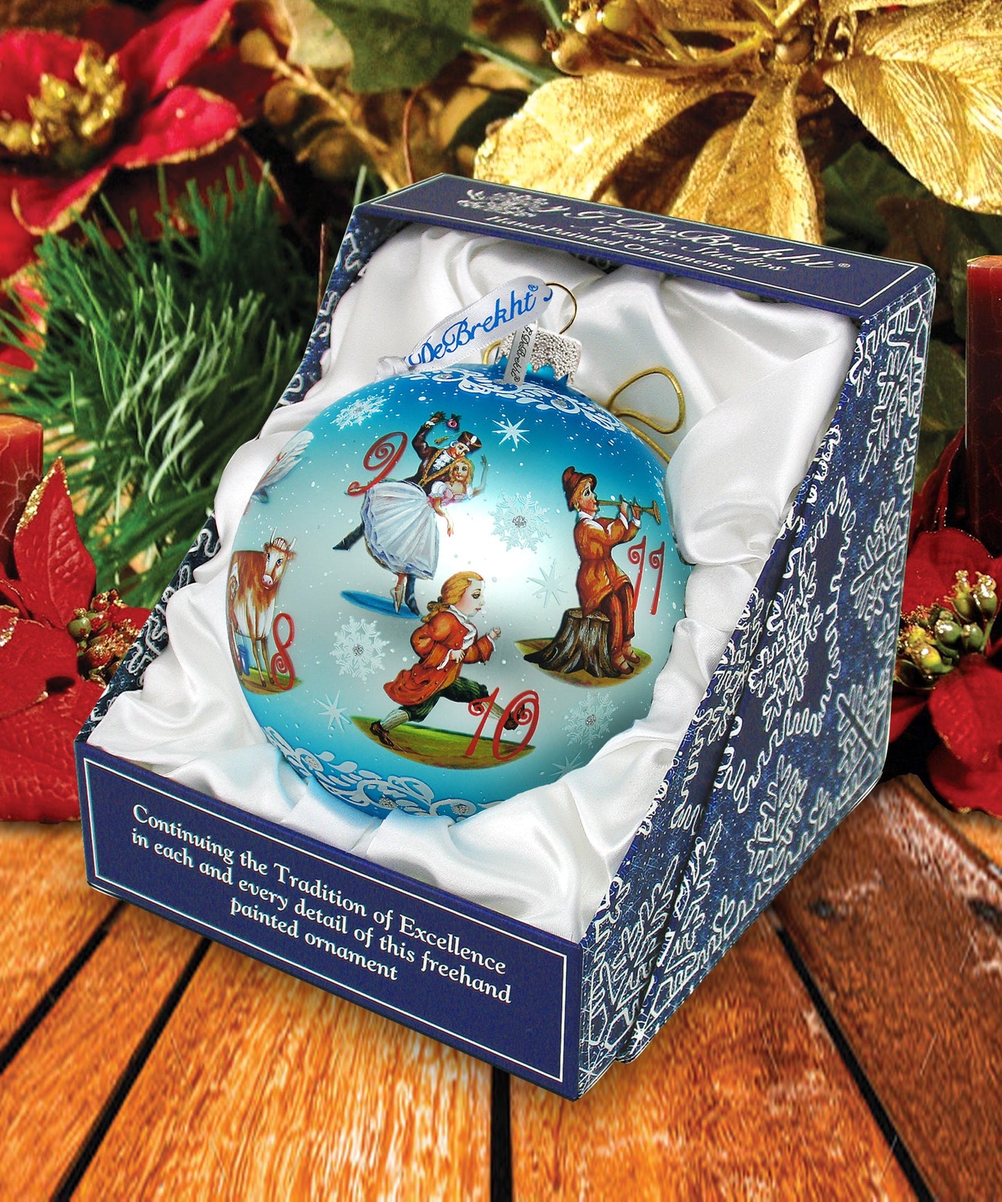 Limited Edition, Oversized 12 Days of Christmas Glass Ornament, Christmas Decor - 73861 by G. DeBrekht