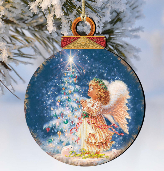 My Christmas Wish Angel Wooden Ornaments by Gelsinger - Nativity Holiday Decor - 8021152-0703