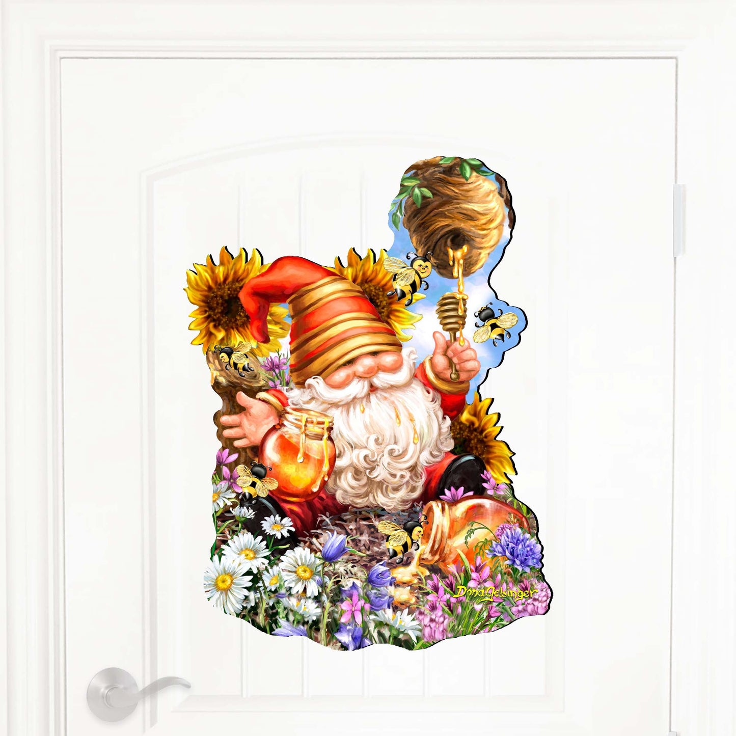 Honeycomb Gnome Easter Door Decor by D. Gelsinger - Easter Spring Decor - 8461061H-DG