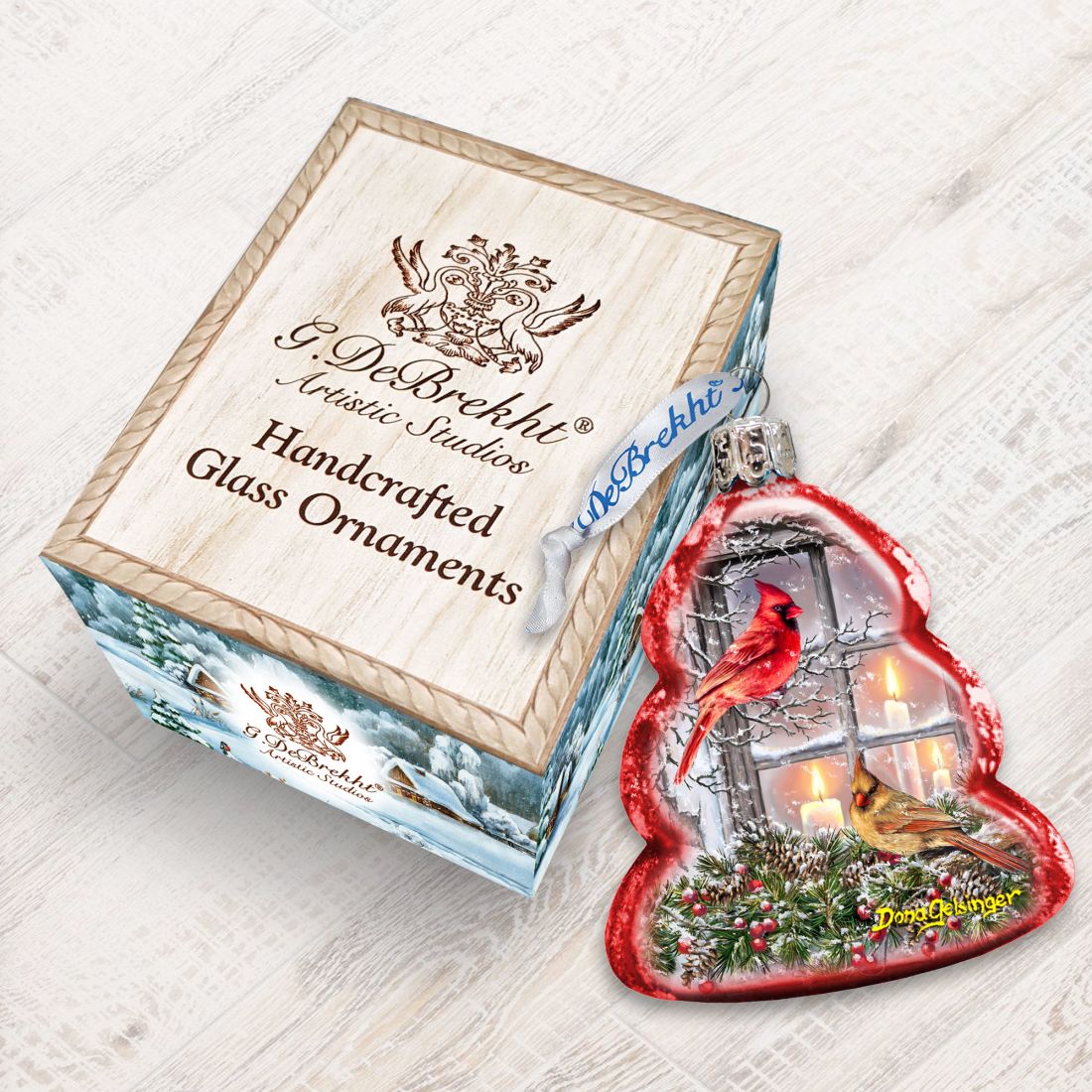 Together for Christmas Mercury Glass Ornament by D. Gelsinger - Christmas Decor - 778111-DG